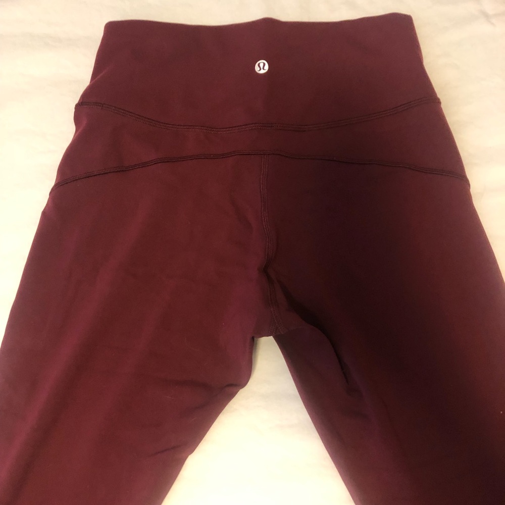 Lululemon leggings! Burgundy/wine color